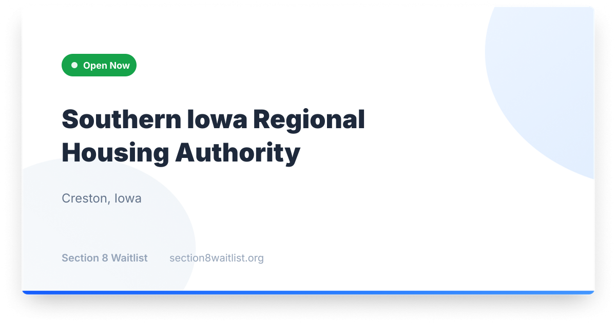 Southern Iowa Regional Housing Authority - Waiting List Status ...