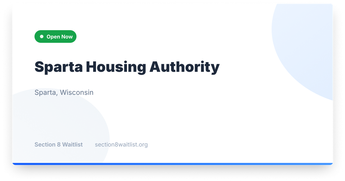 Sparta Housing Authority - Waiting List Status | Section 8 Waitlist